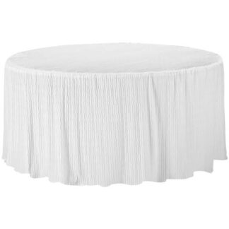 72 Inch Round White Table Cloth Made for round Folding Tables